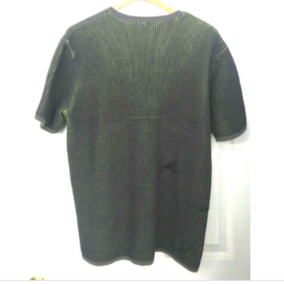 T Alexander Wang Mens Knit Sweater Gray Lime Green M ?(no tag)  Imperfect - Picture 2 of 6